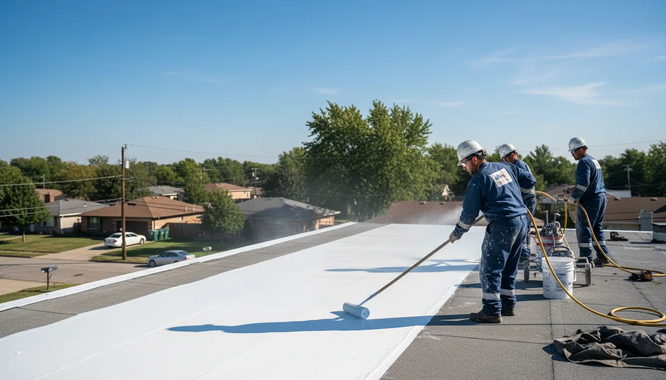 Commercial roof coating in Bryant, IL near me